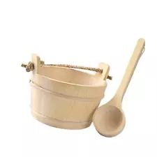 Wooden Sauna Barrel and Ladle Portable Bath Accessories for Hotel Sauna