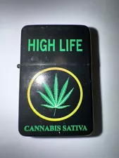 Zippo Like Cannabis Pot Weed High Times Windproof lighter Pot Leaf Indica Sativa