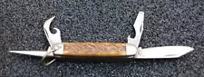 RARE VINTAGE MADE IN USA, UNKNOWN BRAND, 4 BLADE FOLDING KNIFE, VERY GOOD SHAPE