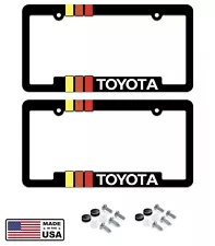 Toyota-Retro-Style-License-Plate-Frame-TRD-Offroad-Tacoma-FJ-Cruiser-4x4