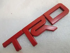 Red TRD Trunk Badge Emblem 3D Car Metal Logo