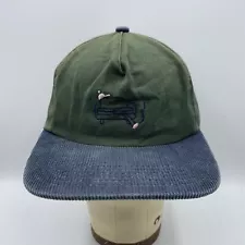 Couch Surf Co Hat Adult Strapback Green Navy Corduroy Brim Baseball Cap Skater