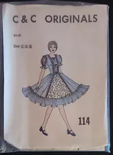 Vintage C & C Originals #114 Square Dance Dress Costume Sizes 12 14 16 UNCUT!