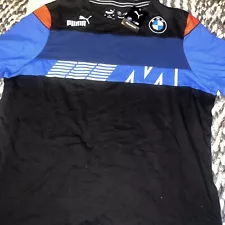 NWT Puma BMW Motorsport MMS SDS Men's T Shirt Blue Black Sz XXL $50