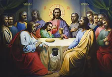 Religion Orthodox Icon 8"x10" Christian Art Print Photo LAST SUPPER