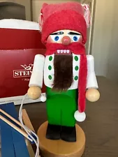 Steinbach Chubby Skier with Sleigh Nutcracker M103 STAMPED, Sticker - NEW