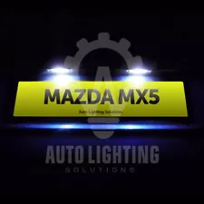 For Mazda MX5 1998-2016 MK2 MK3 White LED Number Plate Light Bulbs *SALE*