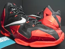 NIKE LEBRON XI 11 MIAMI HEAT AWAY BLACK RED CRIMSON ORANGE BRED 616175-001 12