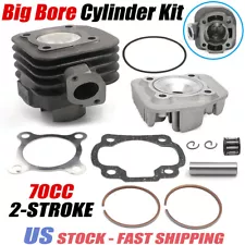 70CC BIG BORE CYLINDER KIT FOR YAMAHA JOG MINARELLI ZUMA VINO 2 STROKE SCOOTER (For: Yamaha Jog 50)