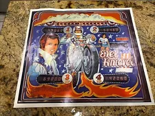 EVEL KNIEVEL 1977 BALLY PINBALL MACHINE BACKGLASS ART PROMO POSTER RARE ORIGINAL