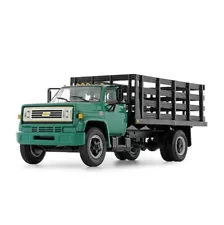 1/64 Green 1970s Chevrolet C-65 Truck w/ Black Stake Bed DCP First Gear 60-0918