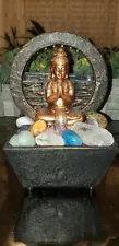 Meditating Buddha 7" tall Water Feature Sitting Statue Peace Tranquility Zen