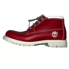 Timberland High Lace up- Red Maroon leather