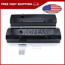 2* Chevy Fabricated Aluminum Tall Valve Covers 1/4" Rail For SBC 327 350 383 400 (For: 1995 Chevrolet)