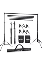 Aureday Backdrop Stand, 10x8.5ft Adjustable Photo Backdrop Stand for Parties,...