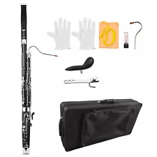 C Key Bassoon Synthetic Wood Body Woodwind Instrument W/ Case & Accessories N8L6