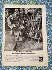 Vintage 1966 Charles Daly Shotguns Print Ad “14 Reasons Why So Popular”