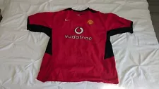 2002-2003 Nike Manchester United David Beckham Short Sleeve Jersey Shirt XL