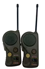 2 Vintage Toy 200 Military Walkie Talkies 17103 Clean *TESTED*