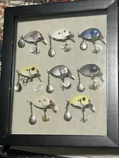 Set Of Eight Antique Heddon Tiny Punkin Spin Lures