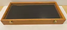 LARGE MEADOWS KNIFE DISPLAY CASE Oak Wood & Glass UNUSED