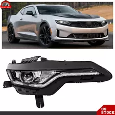 Right LED For 19 20 21 22 23 24 Chevrolet Camaro SS 1SS 2SS RS Headlight Black