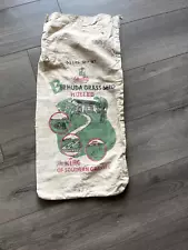 Vintage Bermuda Grass Seed bag sack 50lb 13" x 28"