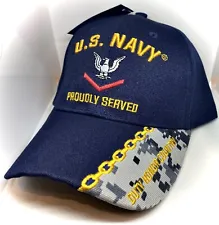 New Blue US Navy PO3 Petty Officer 3rd Third Class Hat Ball Cap Veteran Military