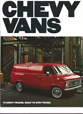 1977 Chevrolet Vans Sales Brochure, dealer catalog for G10, G20, and G30 series