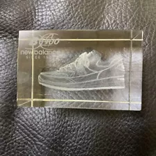 New Balance 100th Anniversary Crystal Paperweight Object Ornament Not For Sale