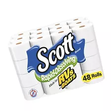 Scott Rapid-Dissolving Toilet Paper, 48 Double Rolls (6 Packs of 8) = 96 Regular