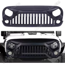 For Jeep Wrangler 2007-17 JK Unlimited Matte Black Front Angry Bird Grille Grill