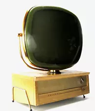 PHILCO PREDICTA HOLIDAY VINTAGE TELEVISION SET ATOMIC JETSONS WORKING