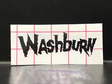 Washburn Headstock Logo - Premium Vinyl Guitar Replacement Black White