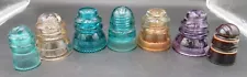 Lot of 7 Vintage Glass Insulators