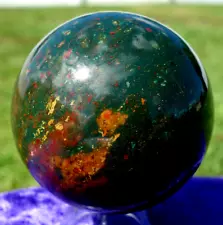 BLOODSTONE Agate Polished Crystal Sphere Ball For Sale Brand NEW Old Stock NOS