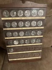 25 Wittnauer Sterling Silver US President Coins w/ Display Case