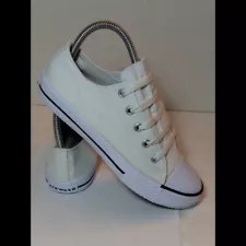 Airwalk Legacee Junior Shoes US 4 White Sneakers Lace up Canvas 168229 EXCELLENT