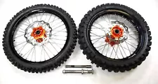 2018 KTM 450 SXF Excel Dubya Wheel Rims with Rotors and Axles 21" and 19" 2.15"