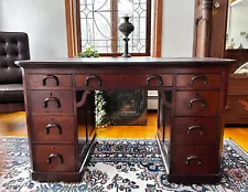 Antique American Black Walnut Four Person Writing Desk-One of a Kind/Custom Made