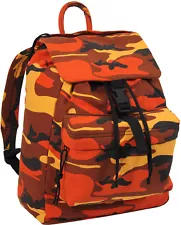 Rothco Canvas Day Pack Camo Backpack Army Knapsack Rucksack Work School Bag