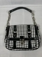 Black and white houndstooth purse black trim Limited Edition - A4