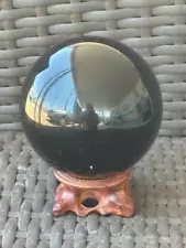 Black Obsidian Sphere Healing Orb Reiki 1 Pound 5 Ounce 3-5/8"