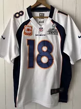 NIKE Peyton Manning Broncos Super Bowl Jersey Size Small On Field W/Patches