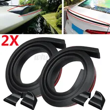2pcs Universal 5ft 59" Black Car Auto Rear Roof Trunk Spoiler Wing Lip Sticker (For: Mitsubishi L200)