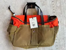 New Unused USA MADE Filson Heritage Sportsman Bag Orange and Dark Tan