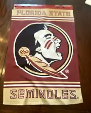 FLORIDA STATE SEMINOLES 12"X18" 2 SIDED GARDEN HOUSE FLAG VERTICAL BANNER