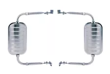 UNIVERSAL JR WEST COAST TRUCK PICKUP VAN TOWING CHROME STEEL DOOR MIRRORS PAIR