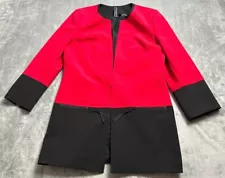 Mary Kay Consultant Blazer Jacket Womens Small Marykay Star Red Open Front