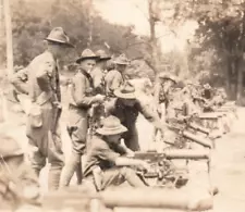 World War I Army M1917 Browning Machine Gun Soldiers Real Photo Postcard